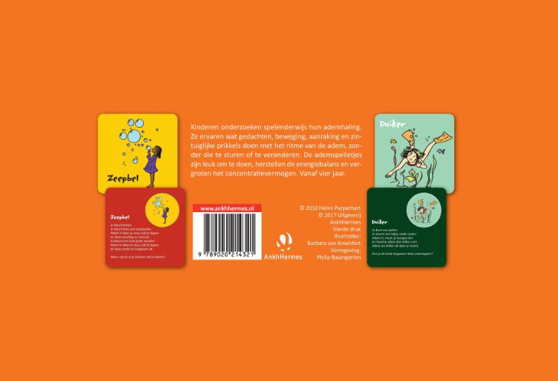 Achterkant van Ademspelkaarten voor kinderen