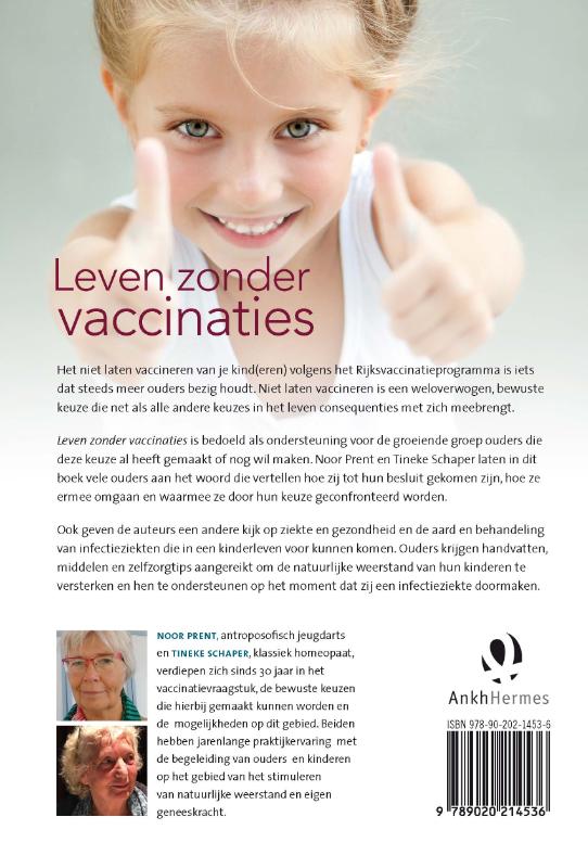 Achterkant van Leven zonder vaccinaties