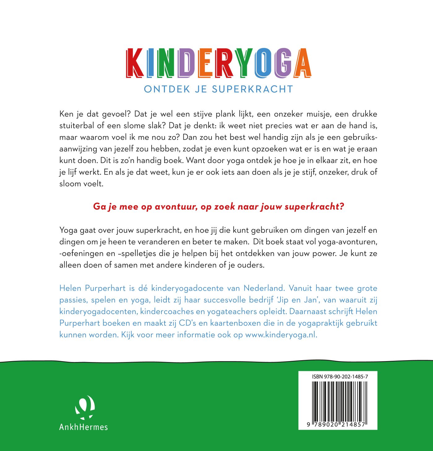 Achterkant van Kinderyoga
