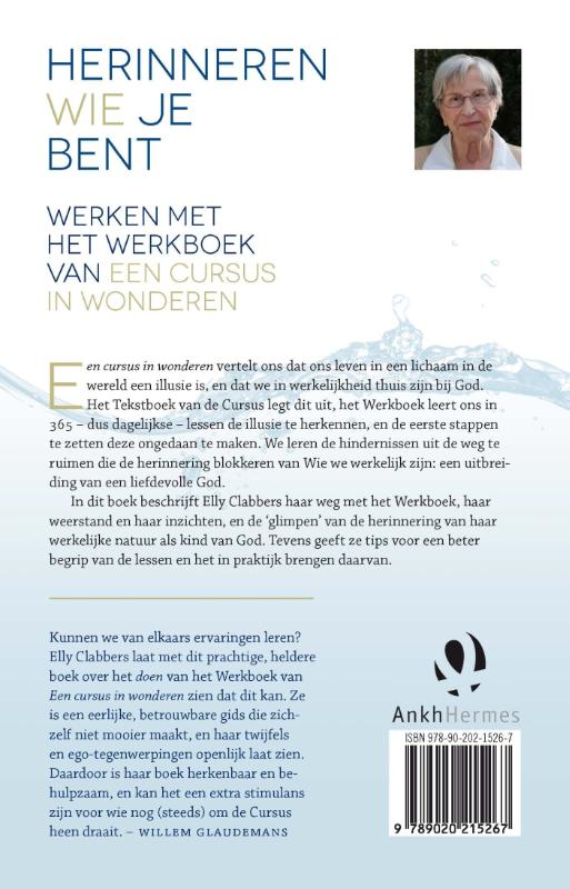 Achterkant van Herinneren Wie je bent