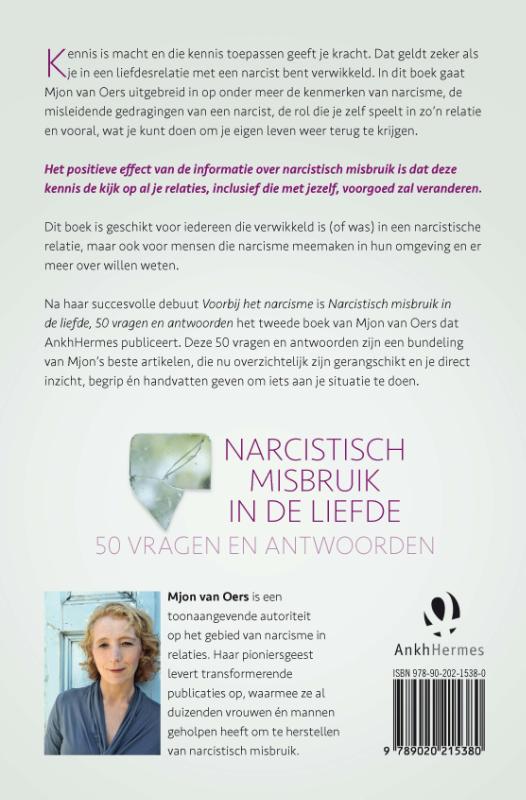Achterkant van Narcistisch misbruik in de liefde