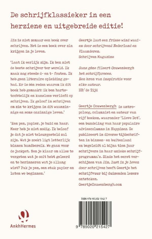 Achterkant van Zin