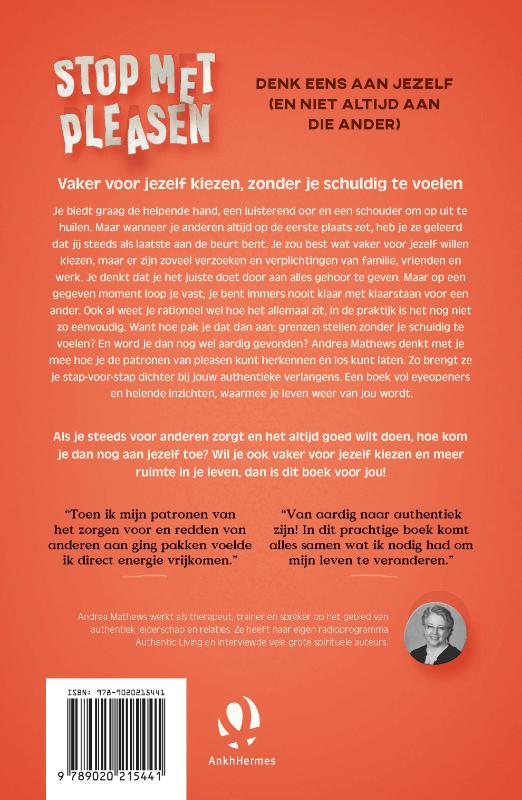 Achterkant van Stop met pleasen