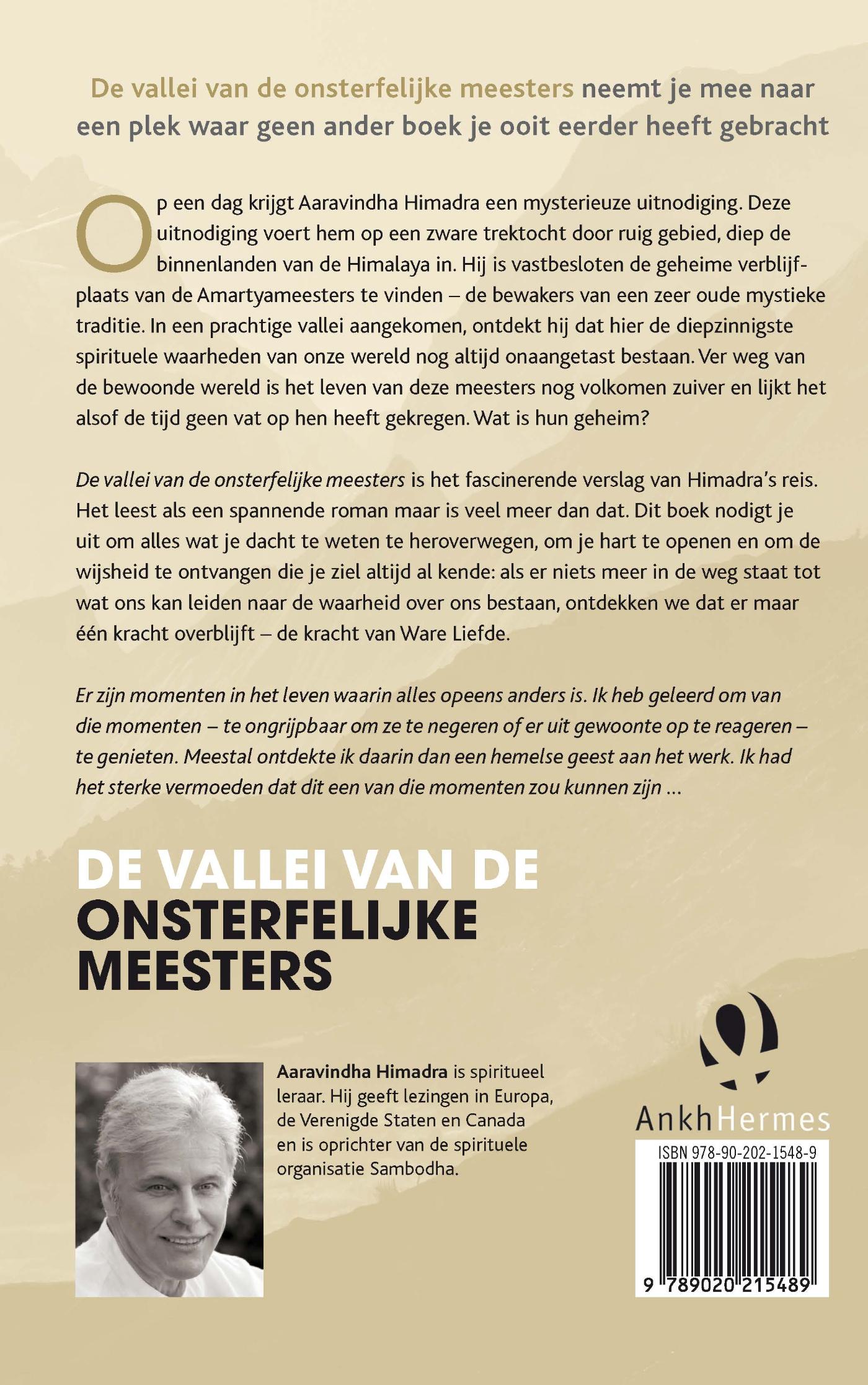 Achterkant van De vallei van de onsterfelijke meesters