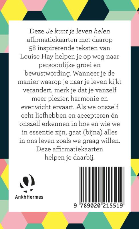 Achterkant van Affirmatiekaarten – Je kunt je leven helen