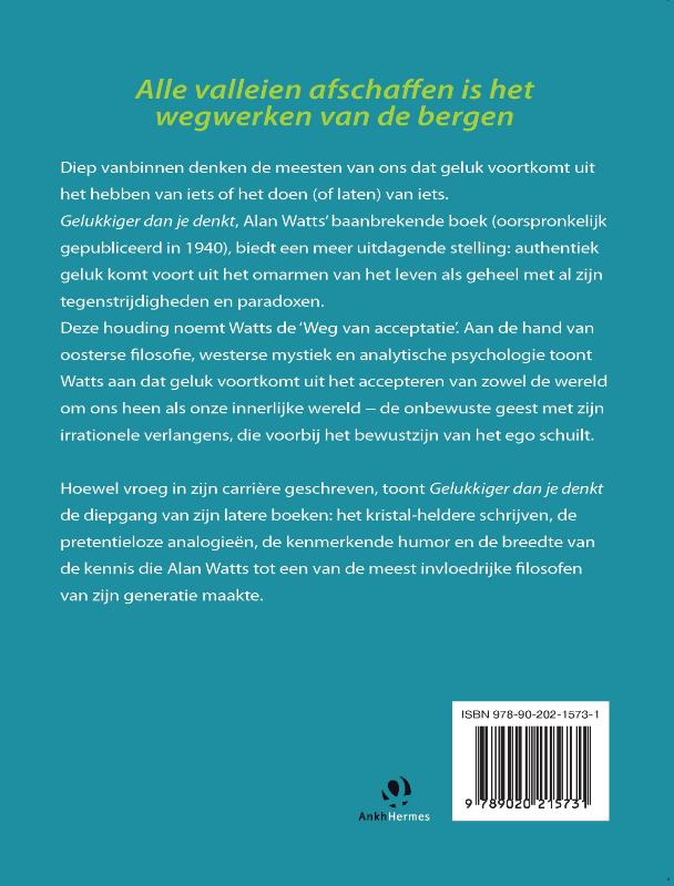 Achterkant van Gelukkiger dan je denkt