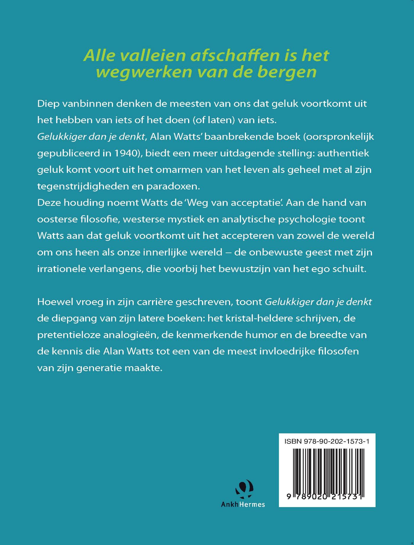 Achterkant van Gelukkiger dan je denkt