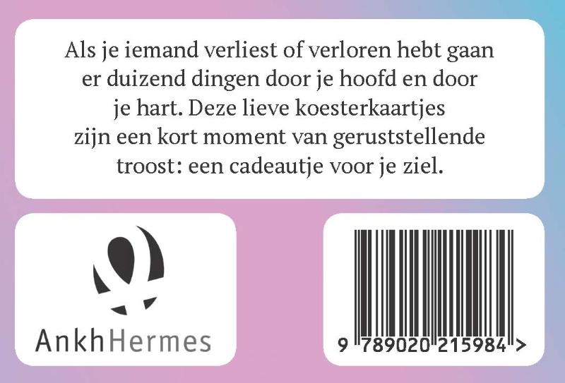 Achterkant van Koesterkaartjes bij verlies