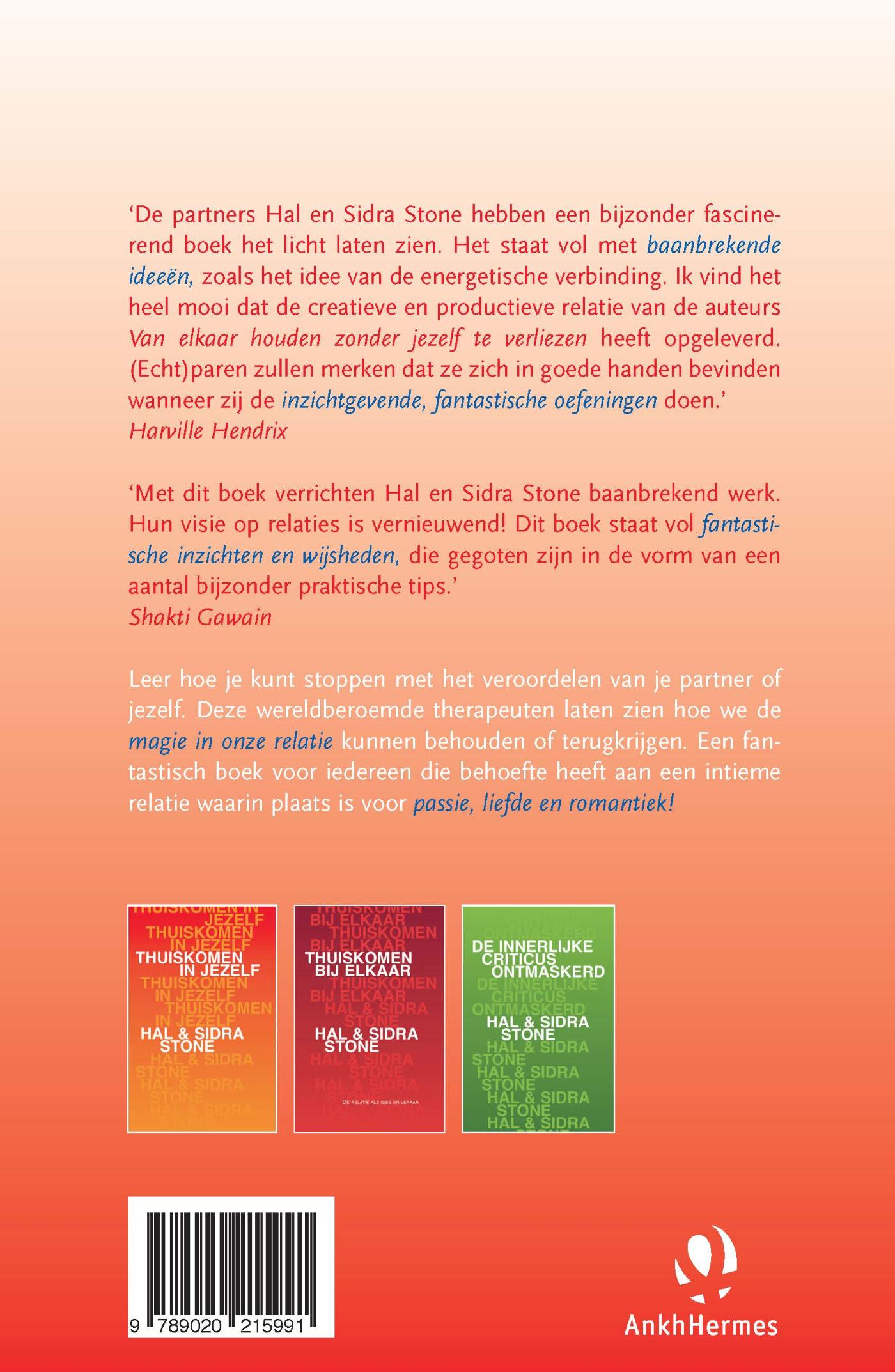 Achterkant van Van elkaar houden zonder jezelf te verliezen