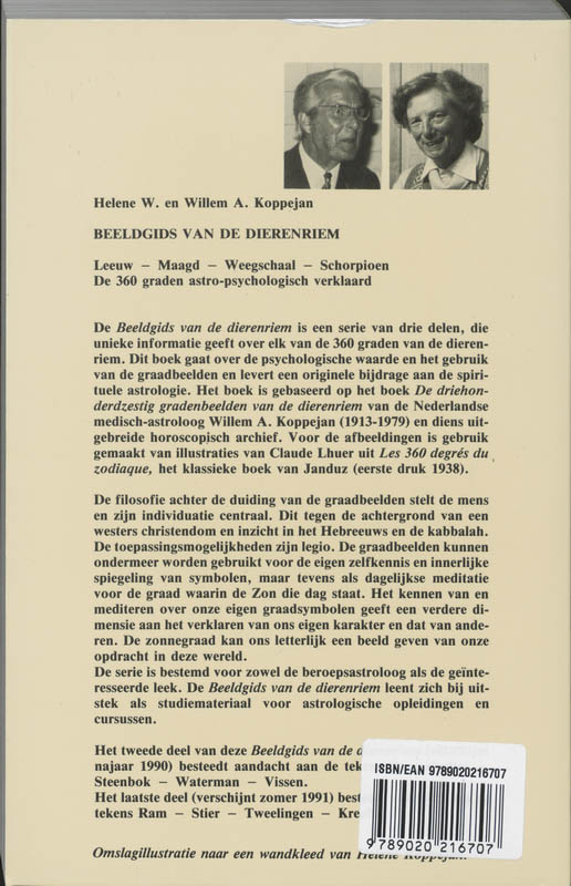 Achterkant van 1 Leeuw-Maagd-Weegschaal-Schorpioen
