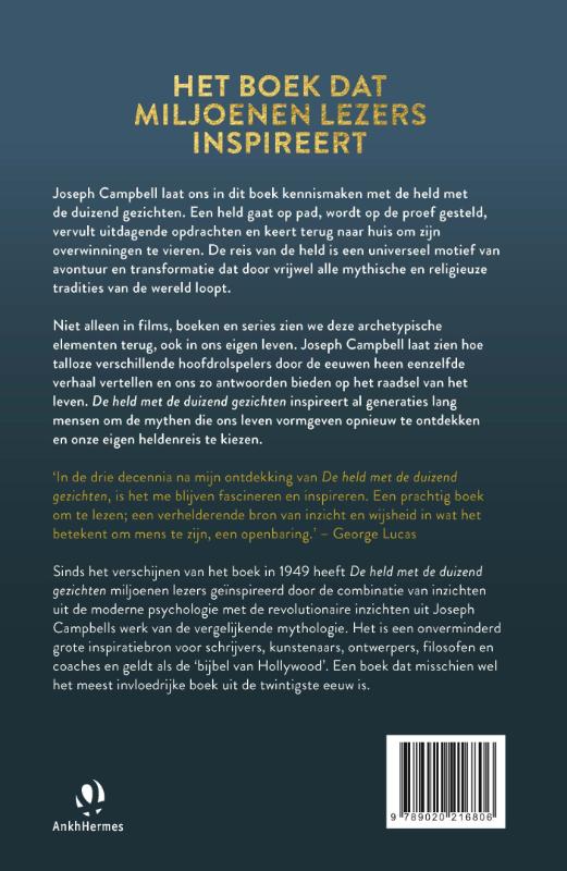 Achterkant van De held met de duizend gezichten