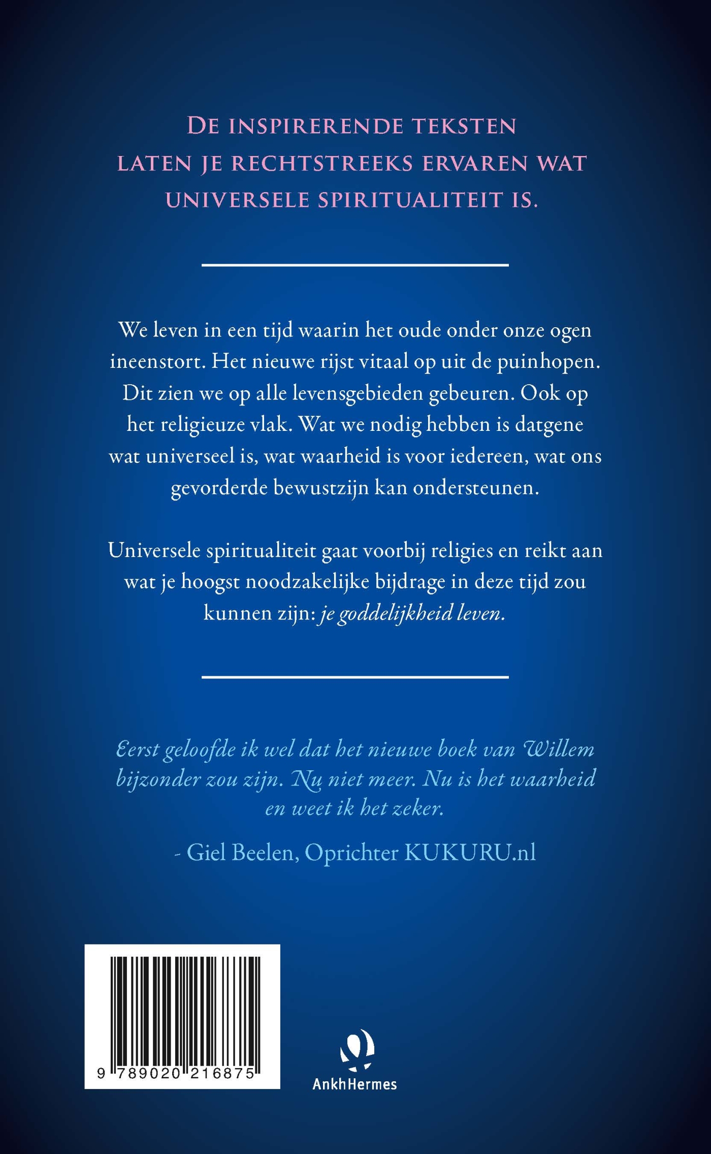 Achterkant van Universele spiritualiteit