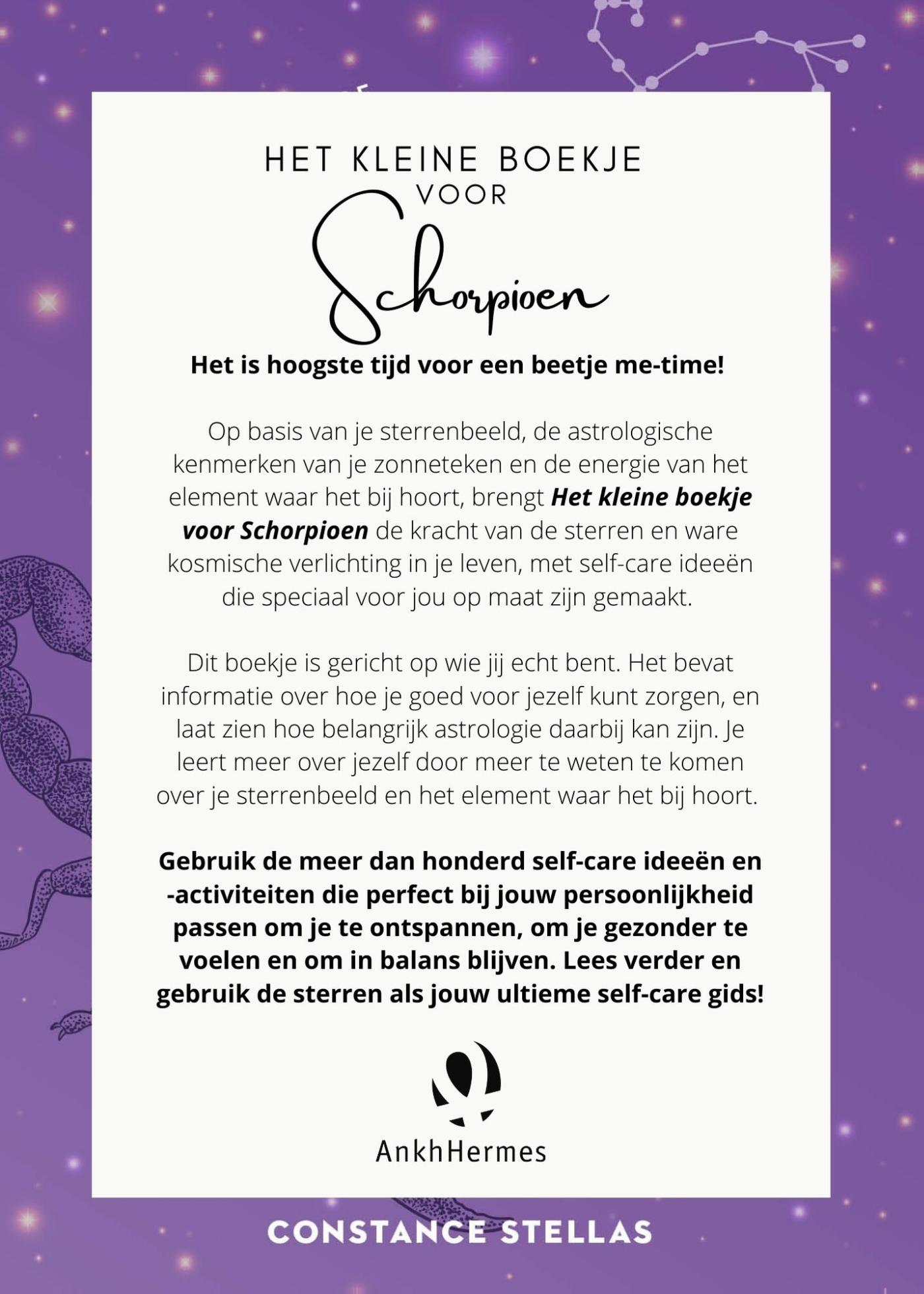Achterkant van Het kleine boekje voor Schorpioen