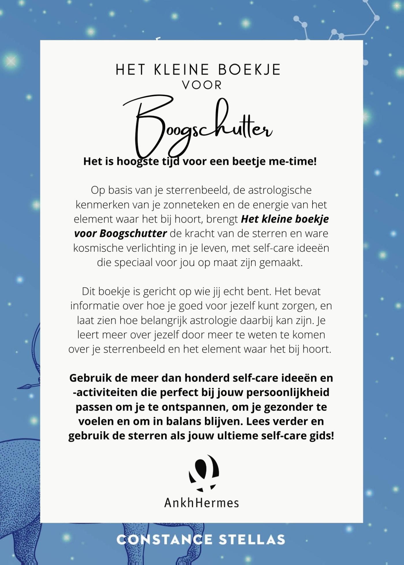 Achterkant van Het kleine boekje voor Boogschutter