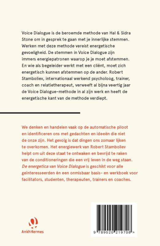 Achterkant van De energetica van Voice Dialogue
