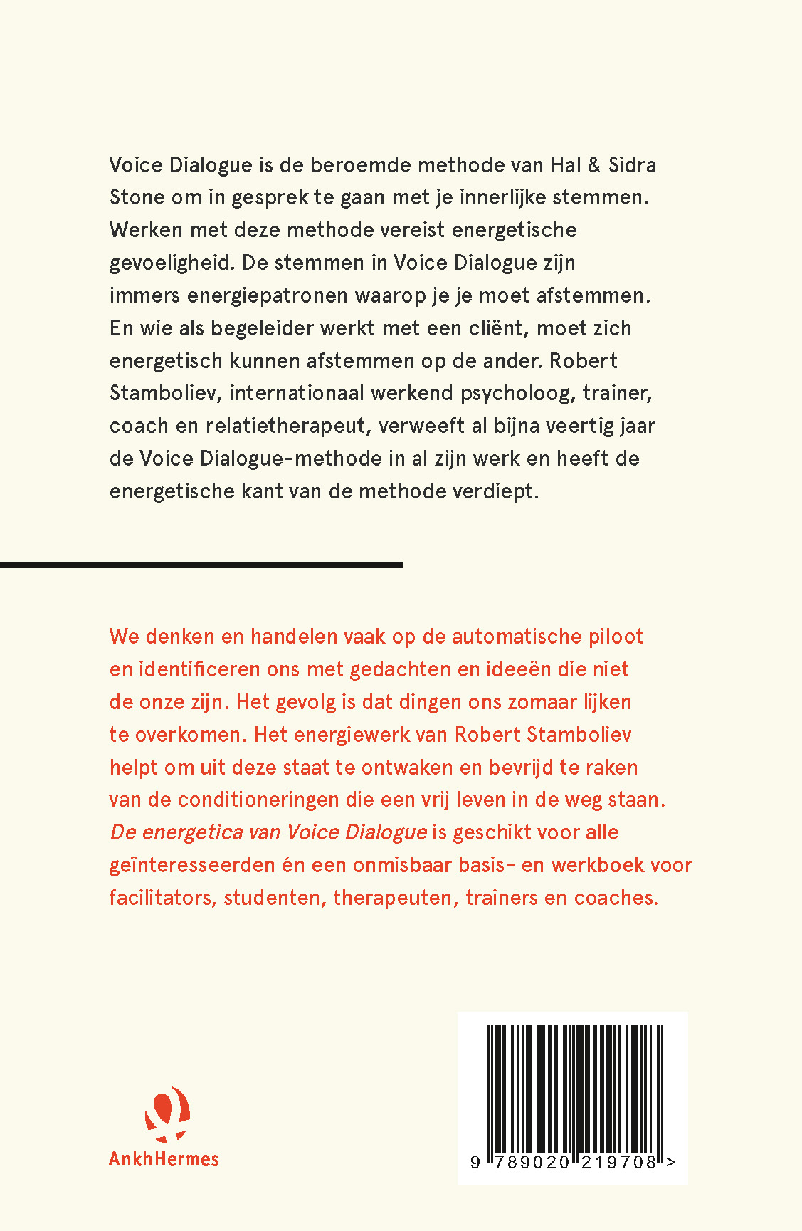 Achterkant van De energetica van Voice Dialogue