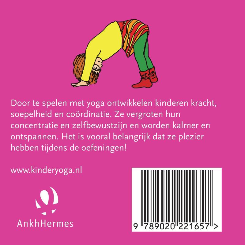 Achterkant van Yogakaarten voor peuters en kleuters