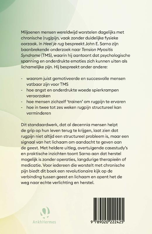 Achterkant van Heel je rug