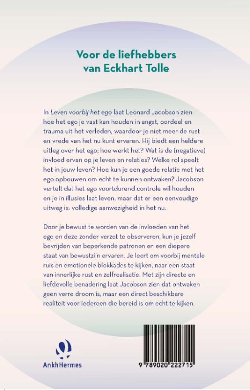 Achterkant van Leven voorbij het ego