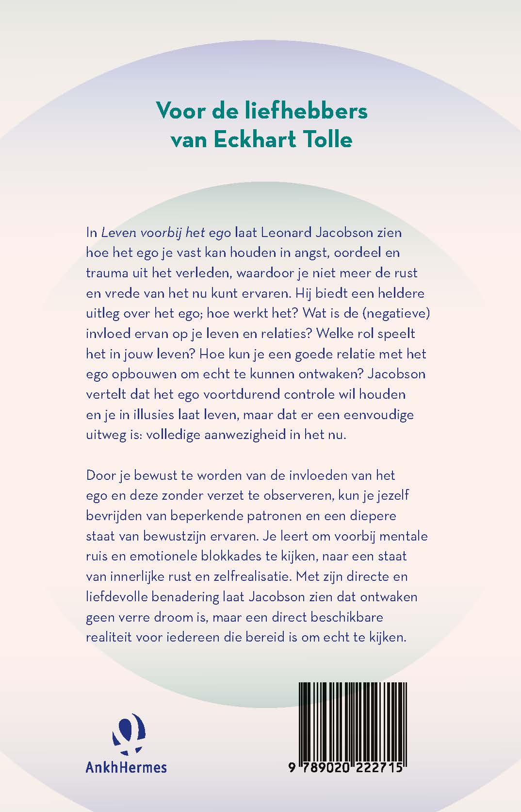 Achterkant van Leven voorbij het ego