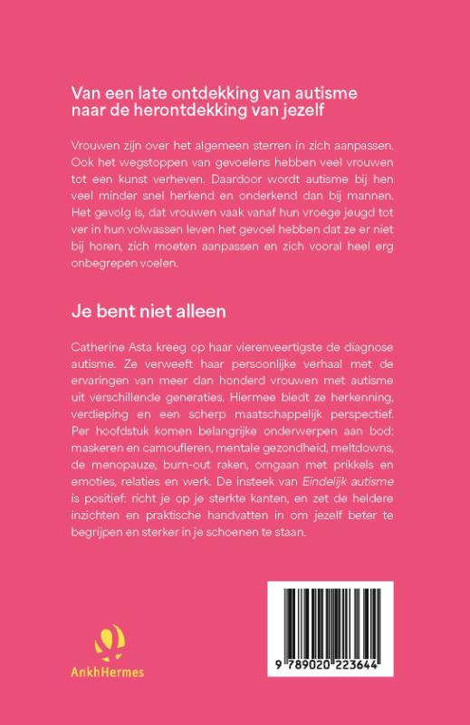 Achterkant van Eindelijk autisme