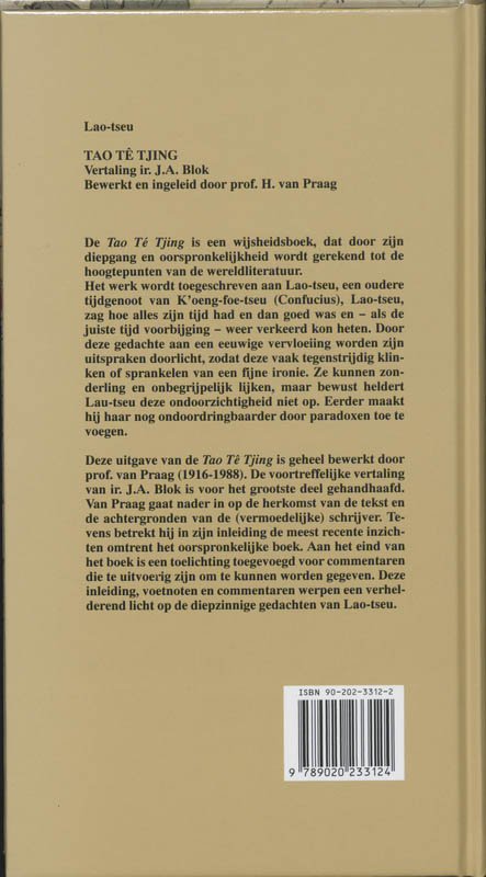 Achterkant van Tao-te-tjing