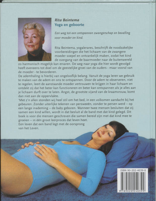 Achterkant van Yoga en geboorte