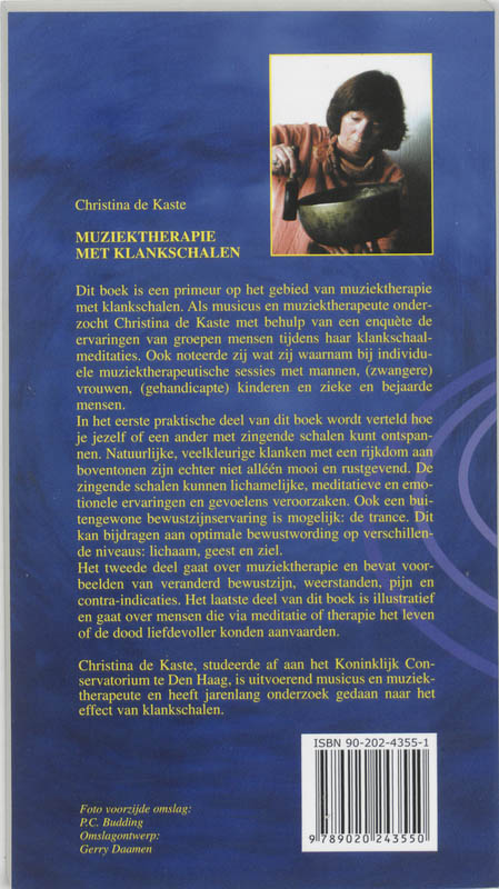 Achterkant van Muziektherapie met klankschalen