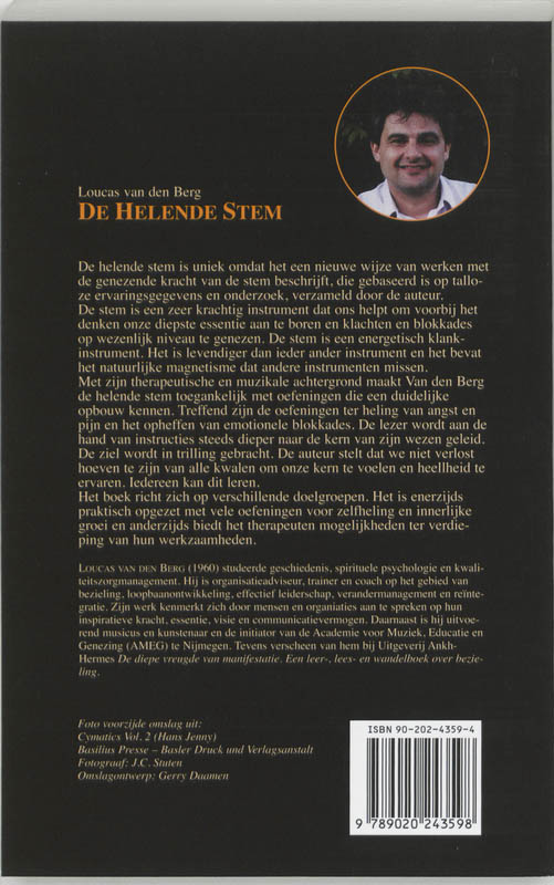 Achterkant van De helende stem