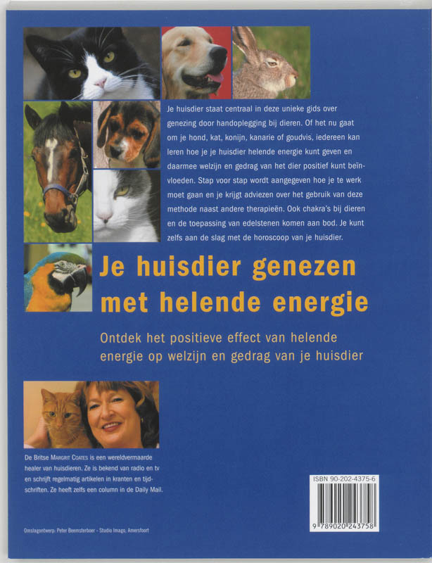Achterkant van Je huisdier genezen met helende energie