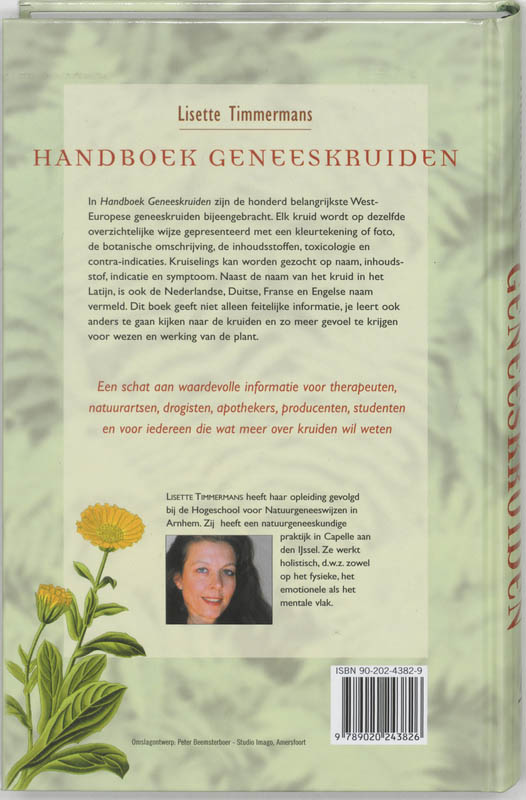 Achterkant van Handboek Geneeskruiden