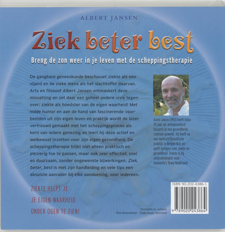 Achterkant van Ziek, beter, best