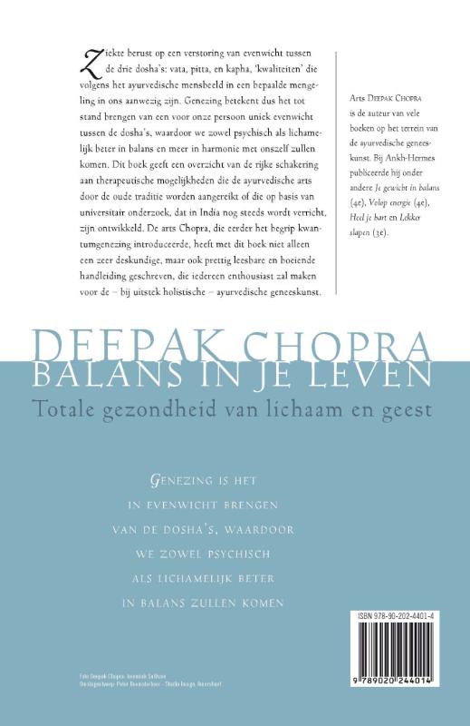 Achterkant van Balans in je leven
