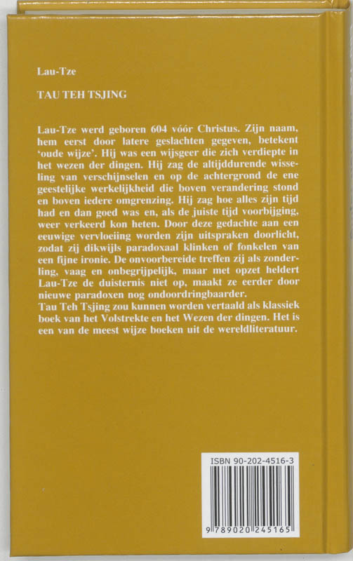 Achterkant van Tau teh tsjing