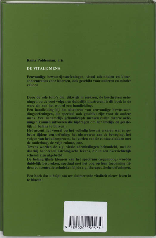 Achterkant van Vitale mens