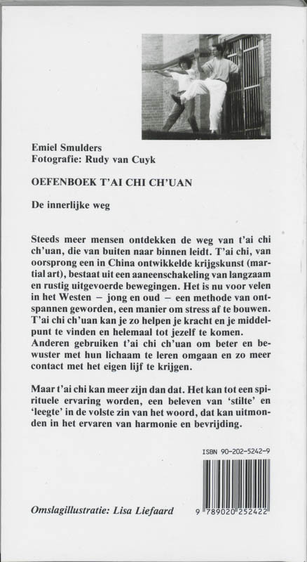 Achterkant van Oefenboek T'ai chi ch'uan