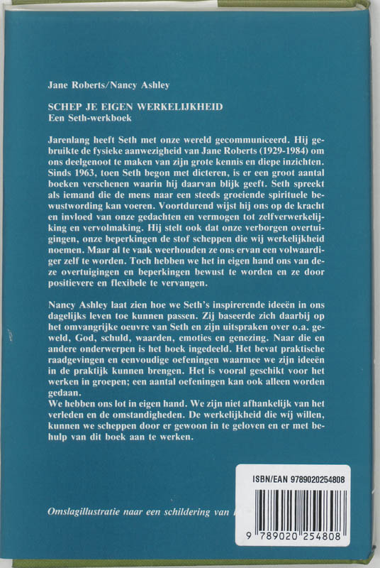 Achterkant van Schep je eigen werkelijkheid