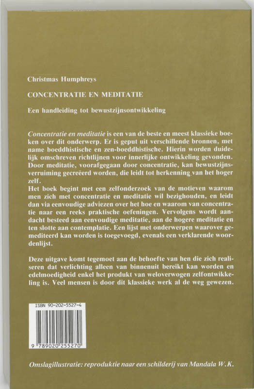 Achterkant van Concentratie en meditatie