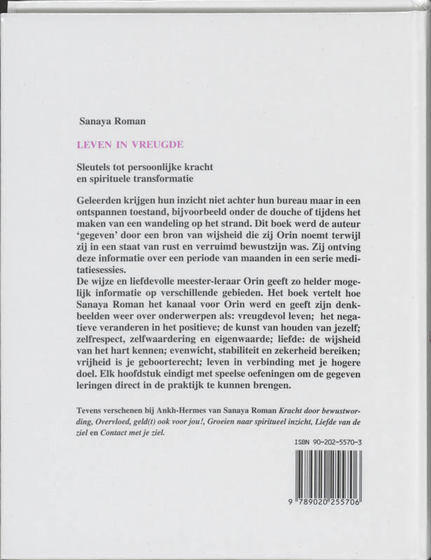 Achterkant van Leven in vreugde