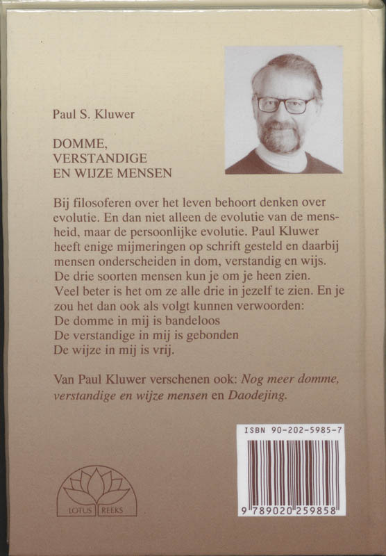 Achterkant van Domme, verstandige en wijze mensen