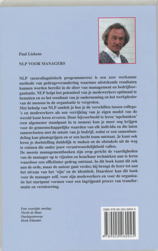 Achterkant van NLP voor managers