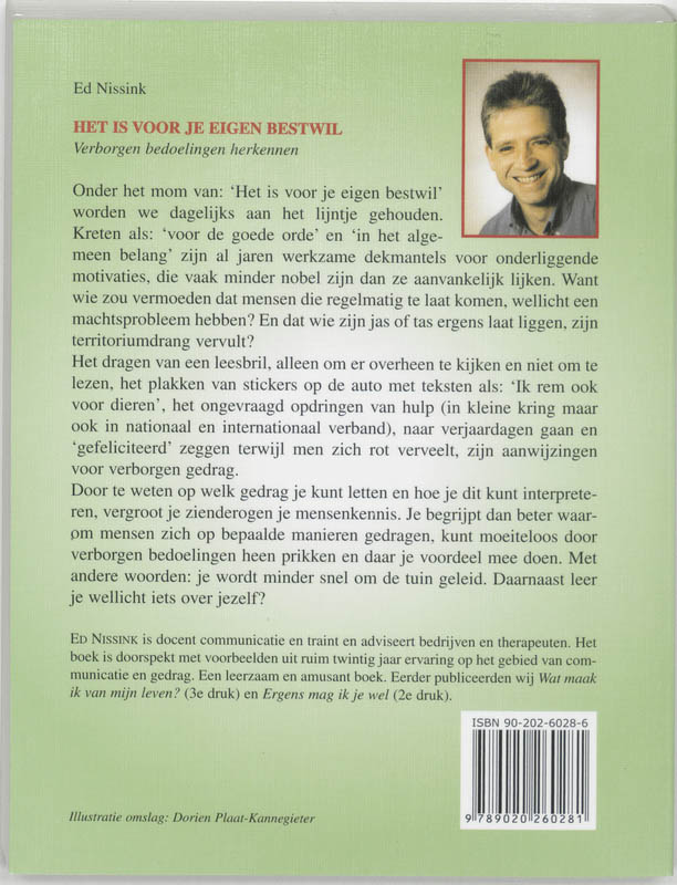 Achterkant van Het is voor je eigen bestwil