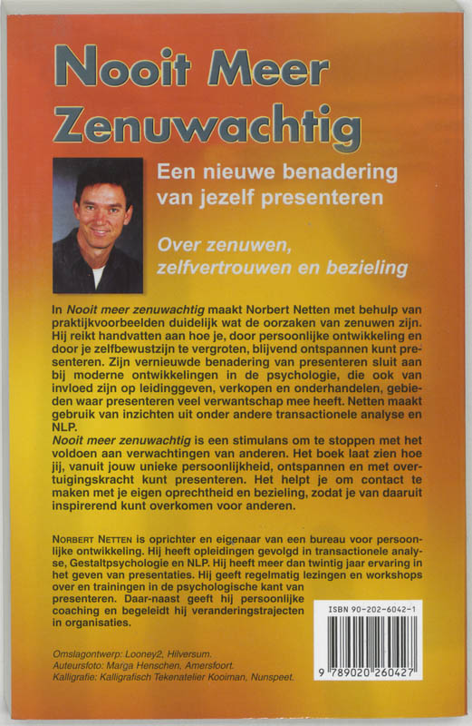 Achterkant van Nooit meer zenuwachtig