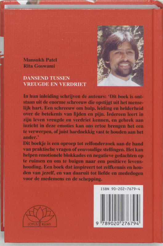 Achterkant van Dansend tussen vreugde en verdriet