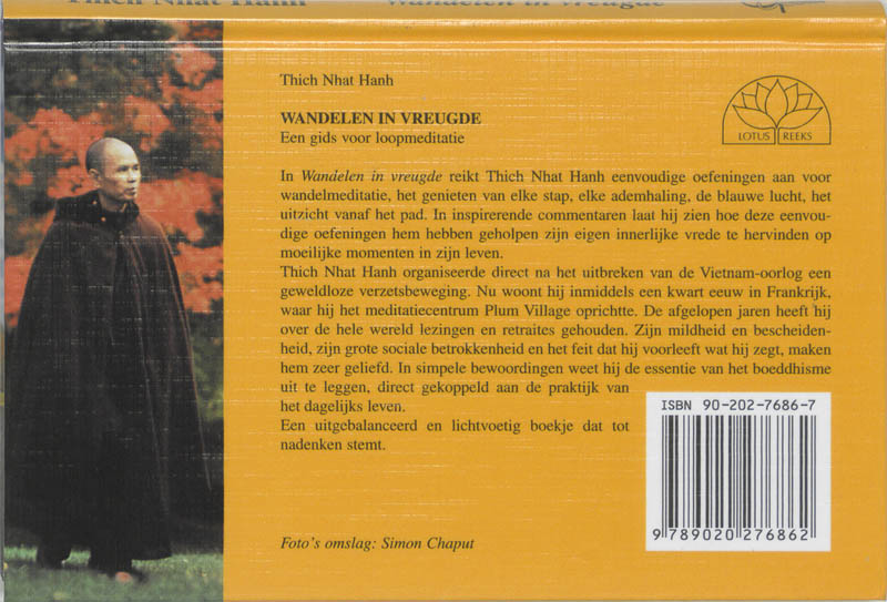 Achterkant van Wandelen in vreugde