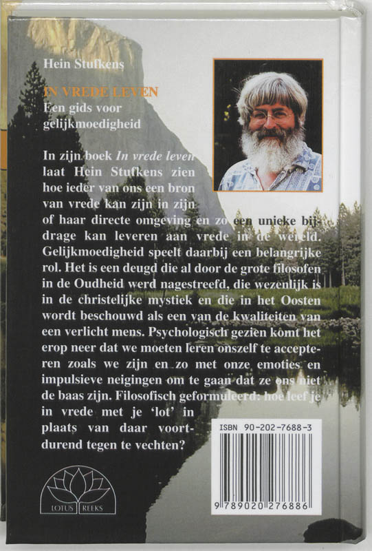 Achterkant van In vrede leven