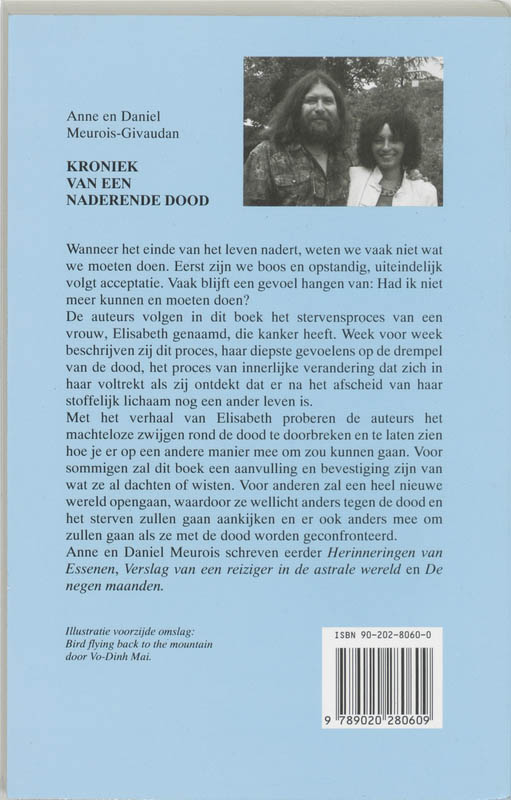 Achterkant van Kroniek van een naderende dood