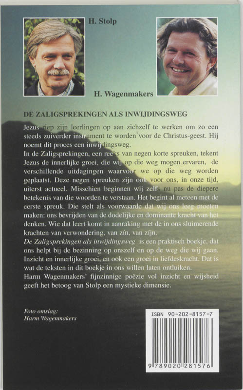 Achterkant van De Zaligsprekingen als inwijdingsweg