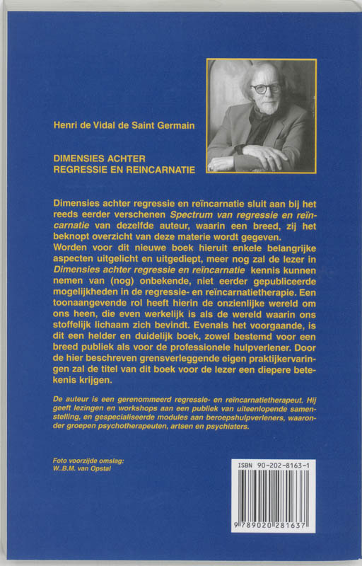 Achterkant van Dimensies achter regressie en reincarnatie