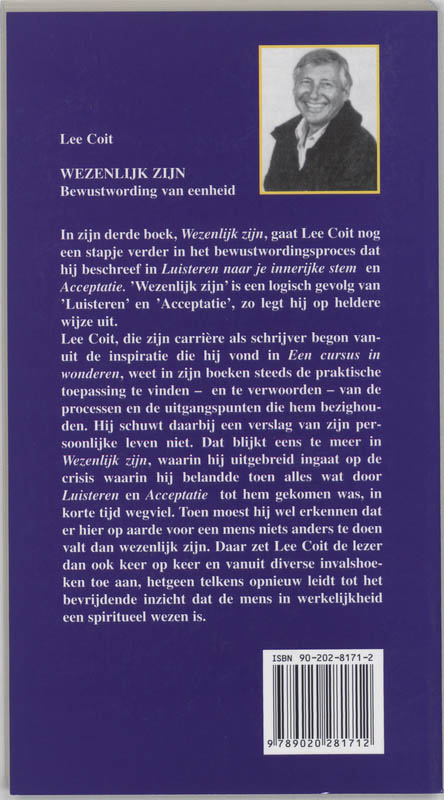 Achterkant van Wezenlijk zijn